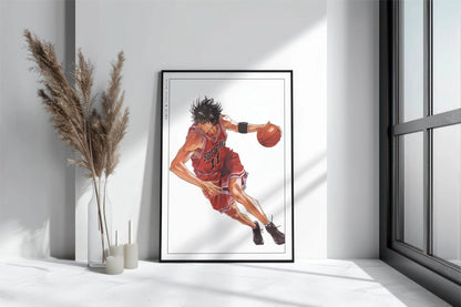 Slam Dunk - Kaede Rukawa - Art Only with Decor