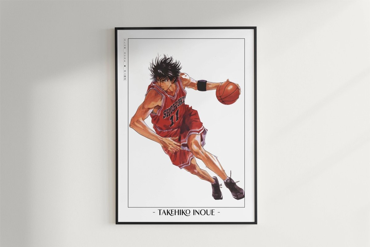 Slam Dunk - Kaede Rukawa - Artist Name - Black Frame