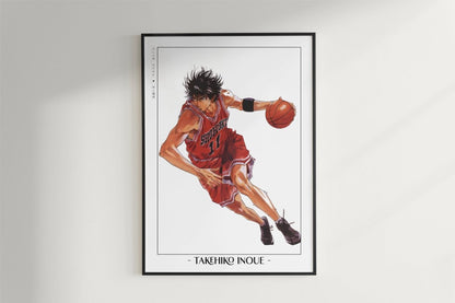 Slam Dunk - Kaede Rukawa - Artist Name - Black Frame