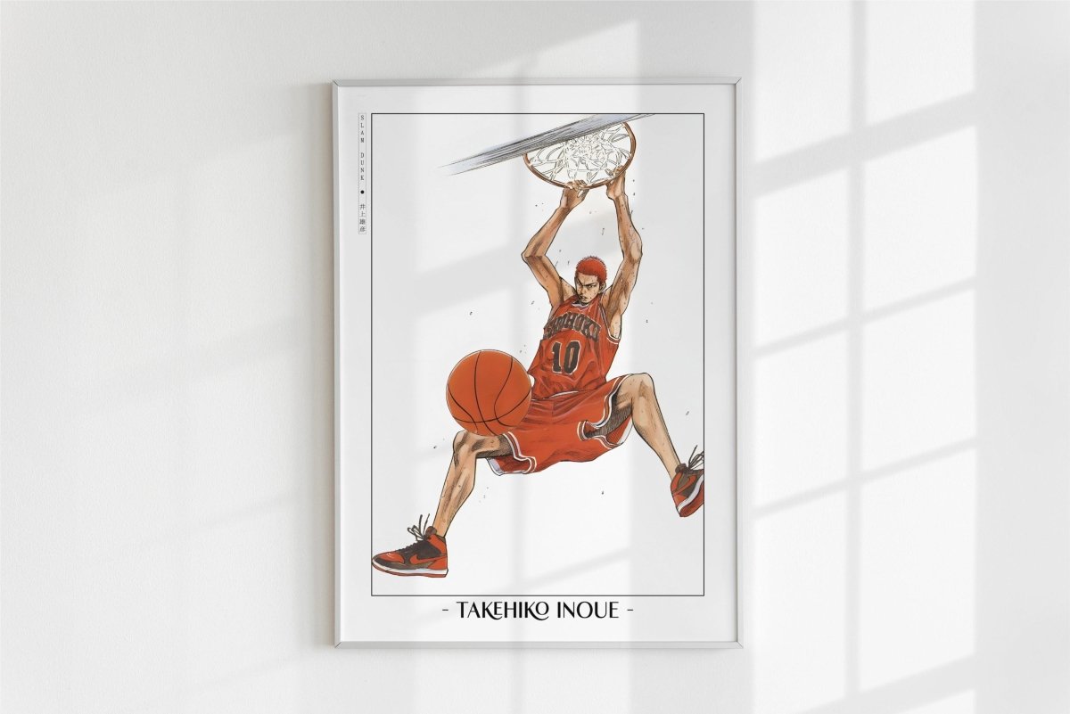 Slam Dunk - Hanamichi Sakuragi - Artist Name - White Frame