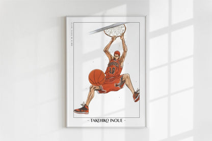 Slam Dunk - Hanamichi Sakuragi - Artist Name - White Frame