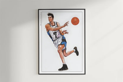 Slam Dunk - Akira Sendoh - Art Only - Black Frame