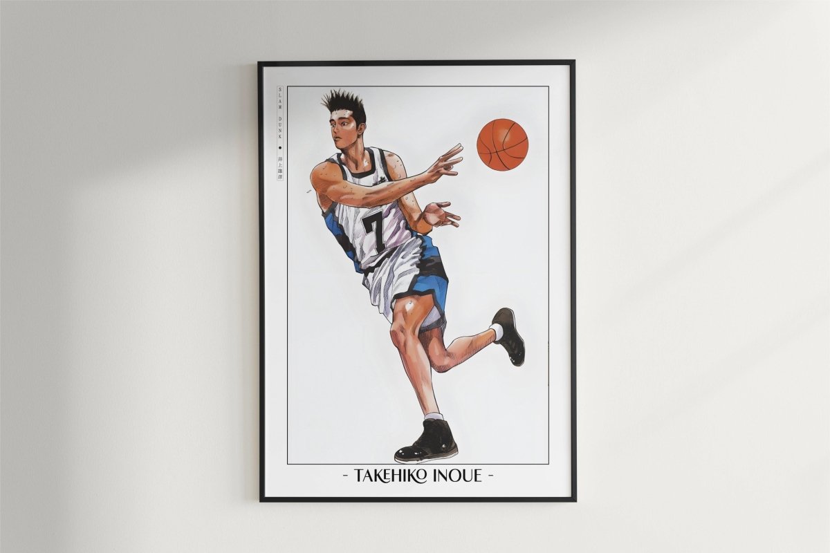 Slam Dunk - Akira Sendoh - Artist Name - Black Frame