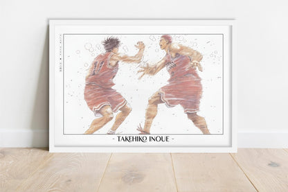 Slam Dunk - Shohoku First Years - Artist Name - White Frame