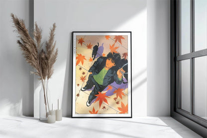Slam Dunk - Rukawa in Autumn - Art Only with Decor