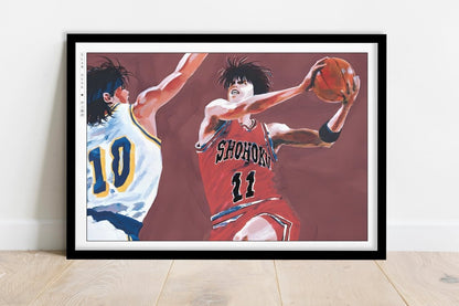 Slam Dunk - Rukawa in Motion - Art Only - Black Frame