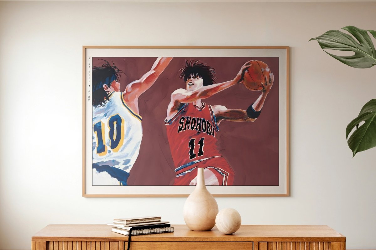 Slam Dunk - Rukawa in Motion - Art Only with Decor