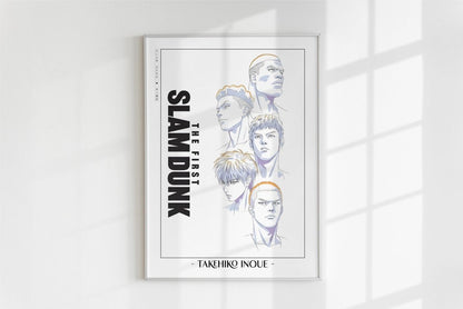 First Slam Dunk - Shohoku - Artist Name - White Frame