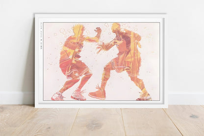 Slam Dunk - Shohoku Fight - Art Only - White Frame