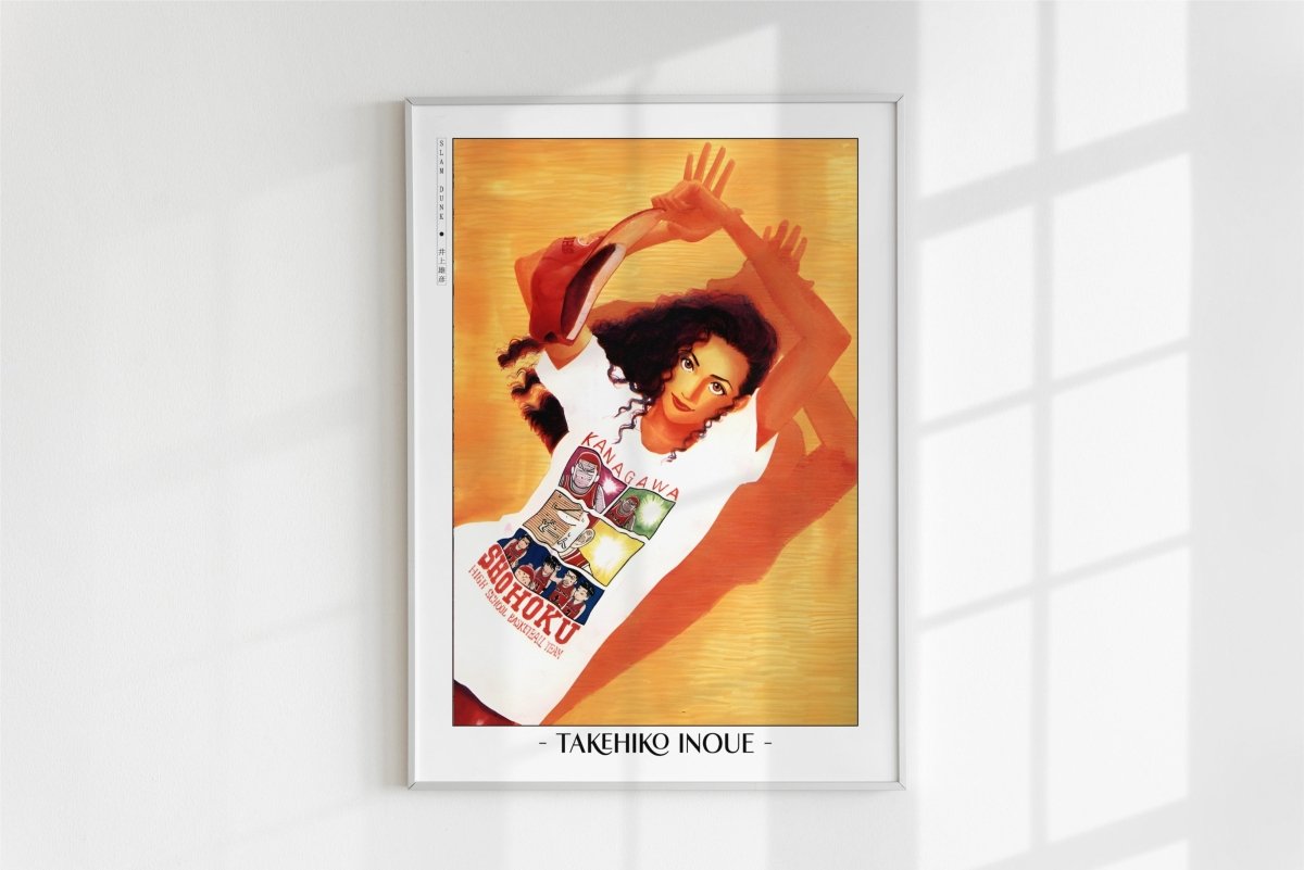 Slam Dunk - Ayako - Artist Name - White Frame