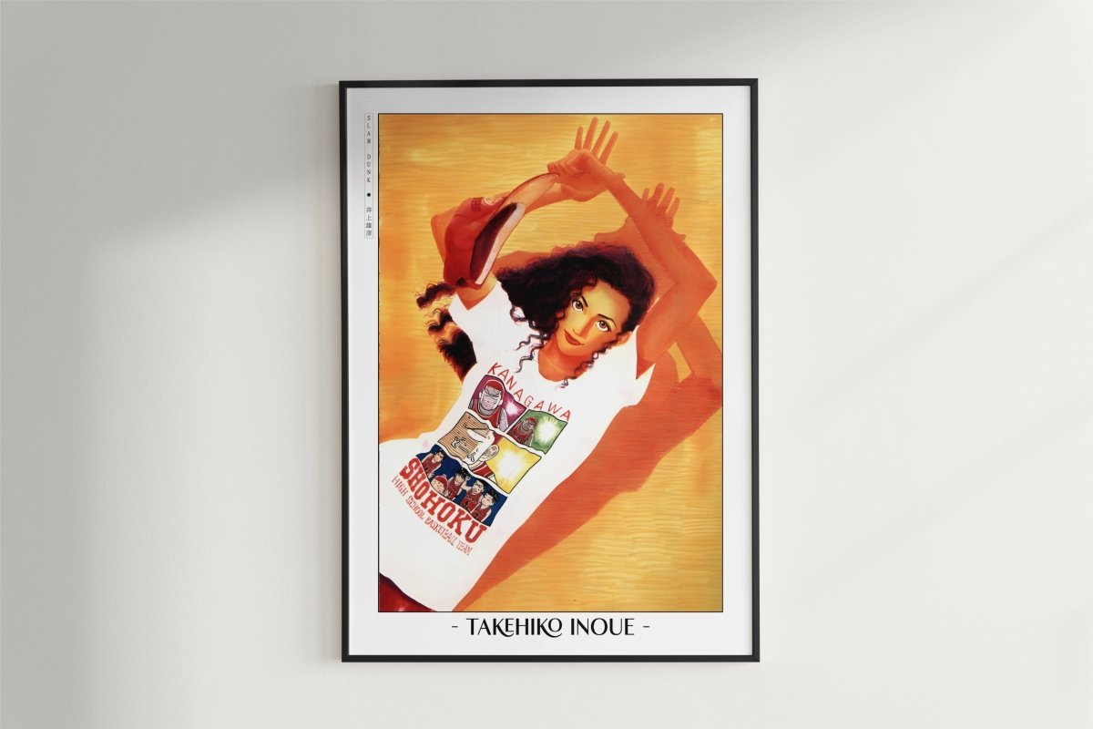 Slam Dunk - Ayako - Artist Name - Black Frame