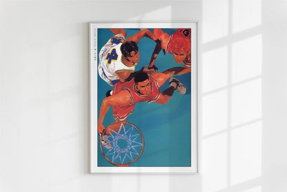 Slam Dunk - Under the Net - Art Only - White Frame