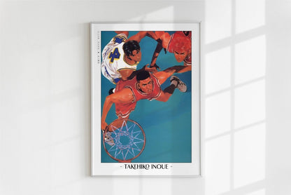 Slam Dunk - Under the Net - Artist Name - White Frame
