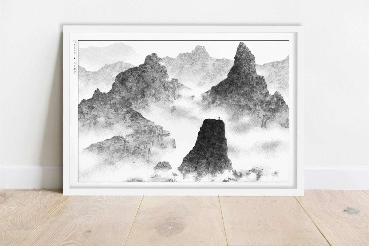 Vagabond - Atop the Mountain - Art Only - White Frame