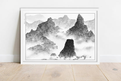 Vagabond - Atop the Mountain - Art Only - White Frame