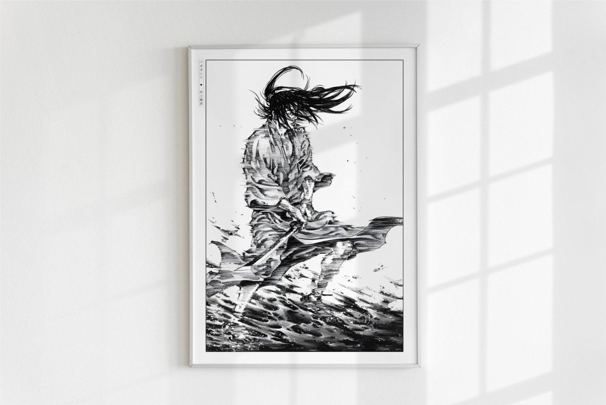Vagabond - Sasaki Kojiro - Art Only - White Frame
