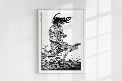 Vagabond - Sasaki Kojiro - Art Only - White Frame