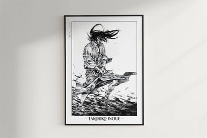 Vagabond - Sasaki Kojiro - Artist Name - Black Frame
