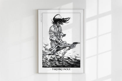 Vagabond - Sasaki Kojiro - Artist Name - White Frame