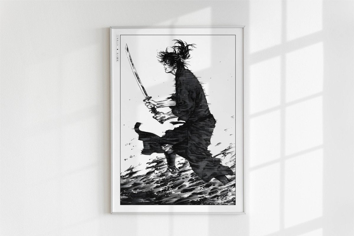 Vagabond - Miyamoto Musashi - Art Only - White Frame