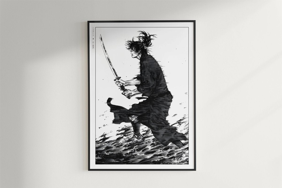 Vagabond - Miyamoto Musashi - Art Only - Black Frame