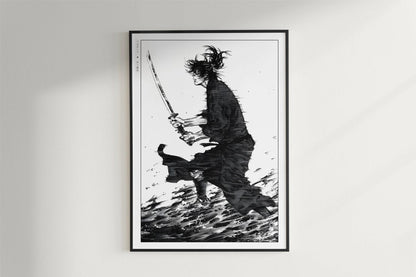 Vagabond - Miyamoto Musashi - Art Only - Black Frame