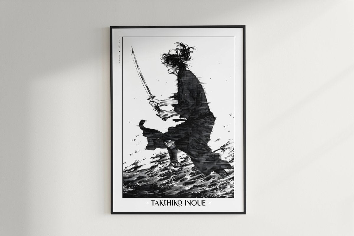 Vagabond - Miyamoto Musashi - Artist Name - Black Frame