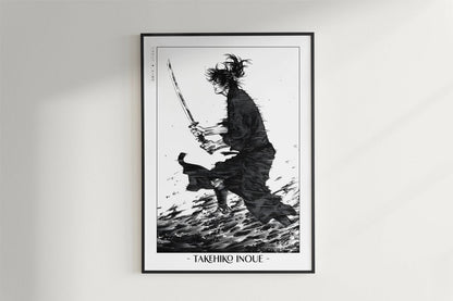 Vagabond - Miyamoto Musashi - Artist Name - Black Frame
