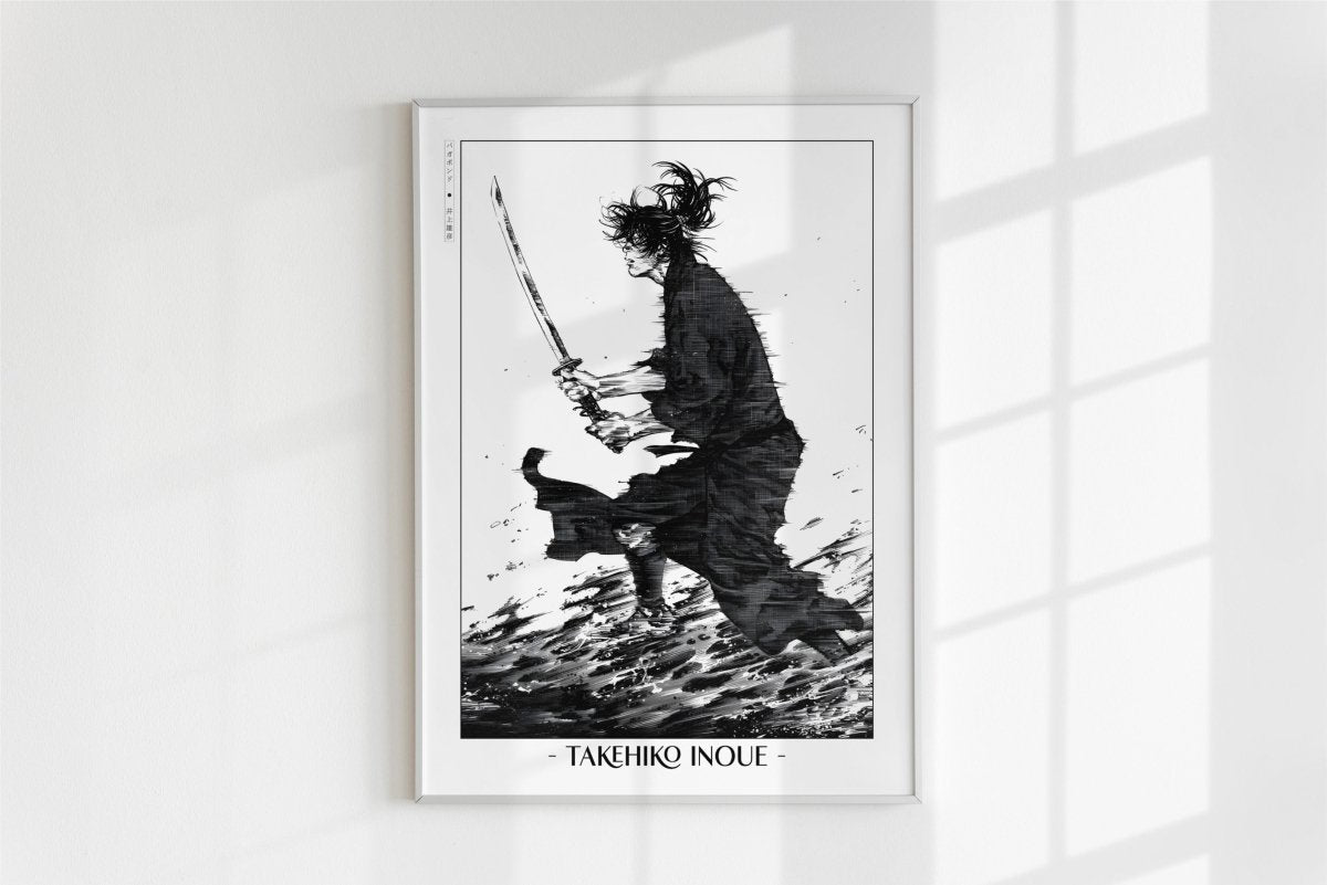 Vagabond - Miyamoto Musashi - Artist Name - White Frame