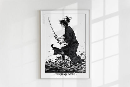 Vagabond - Miyamoto Musashi - Artist Name - White Frame
