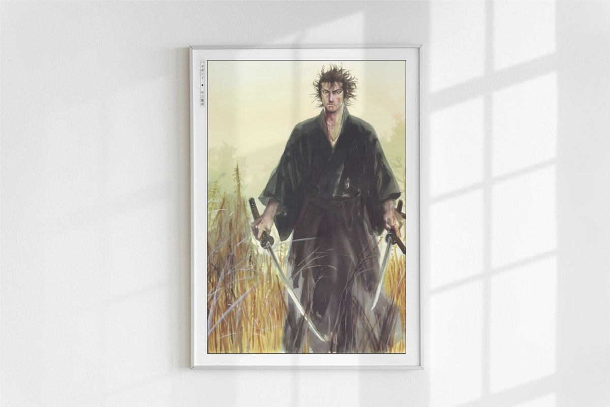 Vagabond - Bloodstained Grass - Art Only - White Frame