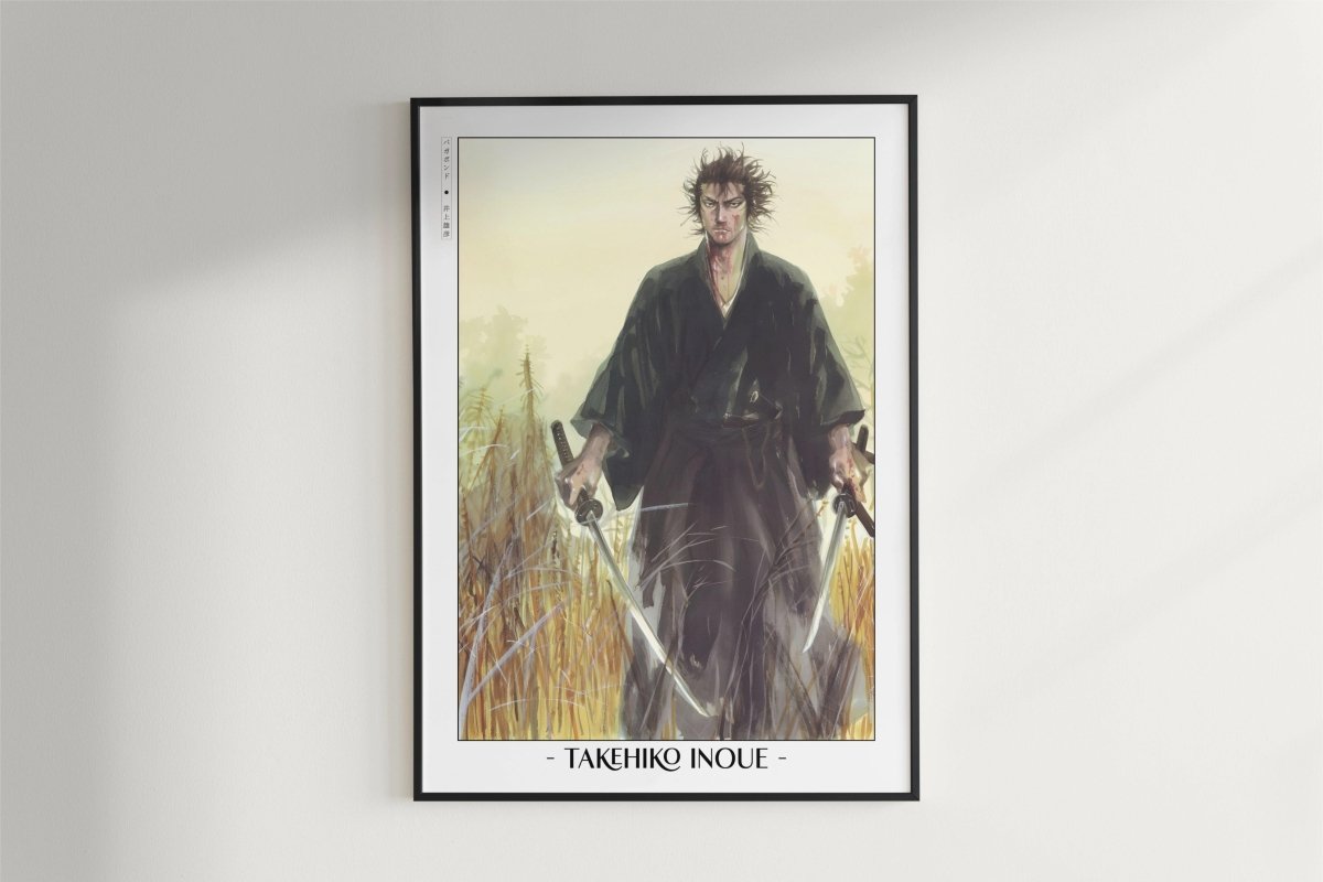 Vagabond - Bloodstained Grass - Artist Name - Black Frame