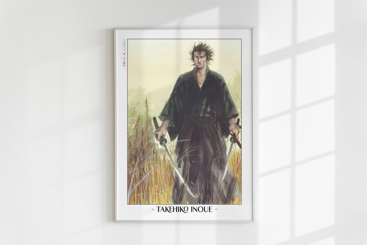 Vagabond - Bloodstained Grass - Artist Name - White Frame