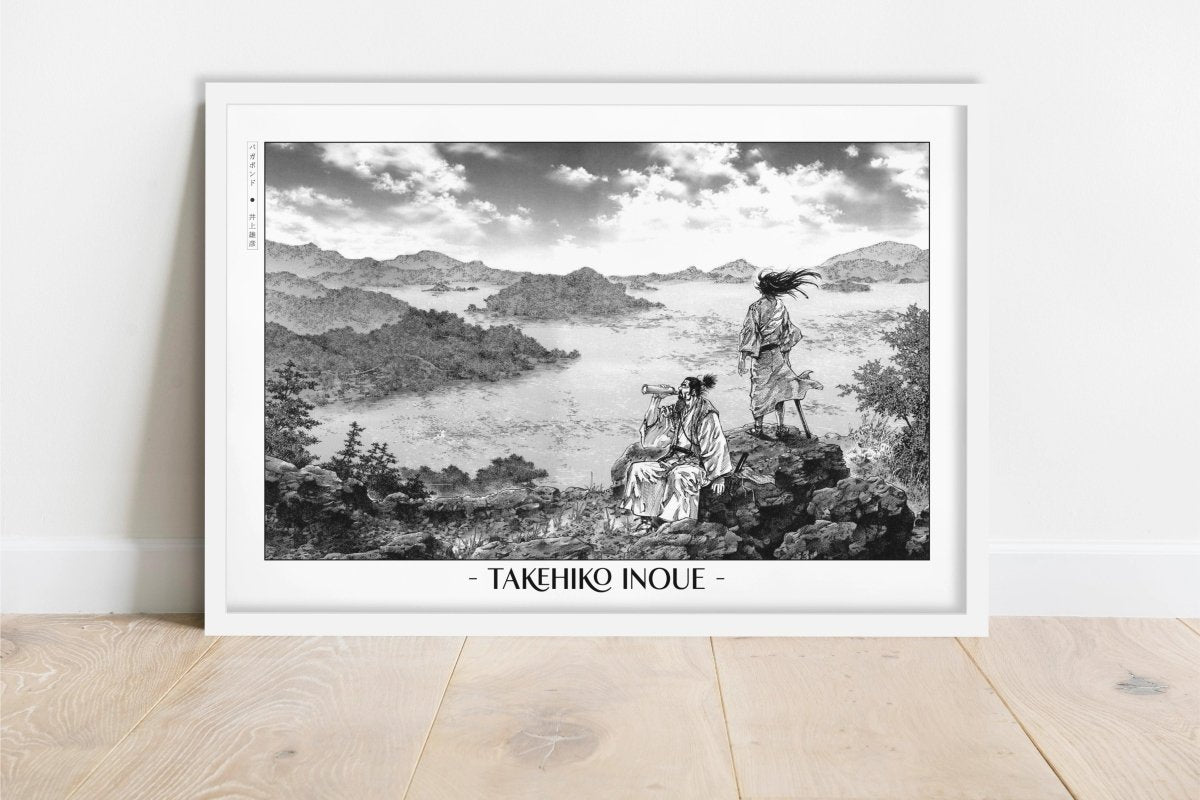 Vagabond - Above the Clouds - Artist Name - White Frame