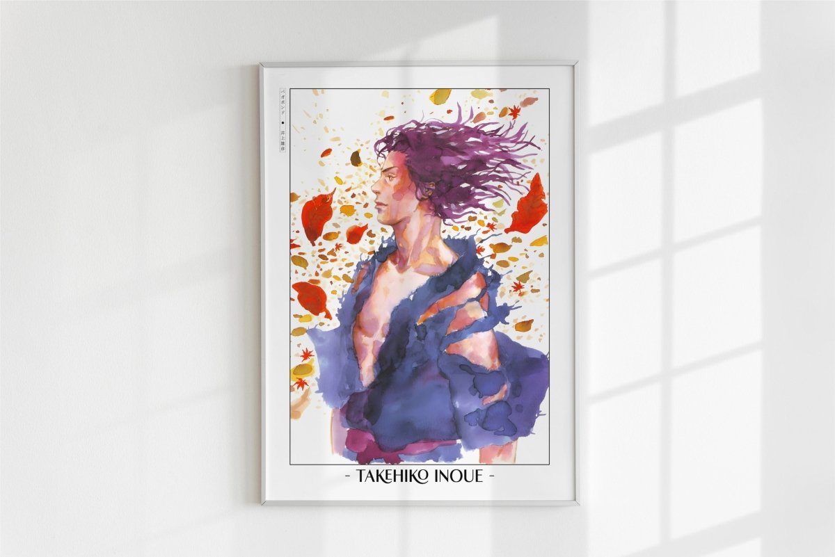 Vagabond - Autumn Leaves - Artist Name - White Frame