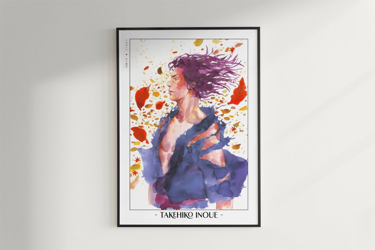 Vagabond - Autumn Leaves - Artist Name - Black Frame