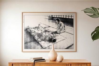 Vagabond - Injured Samurai - Art Only with Decor