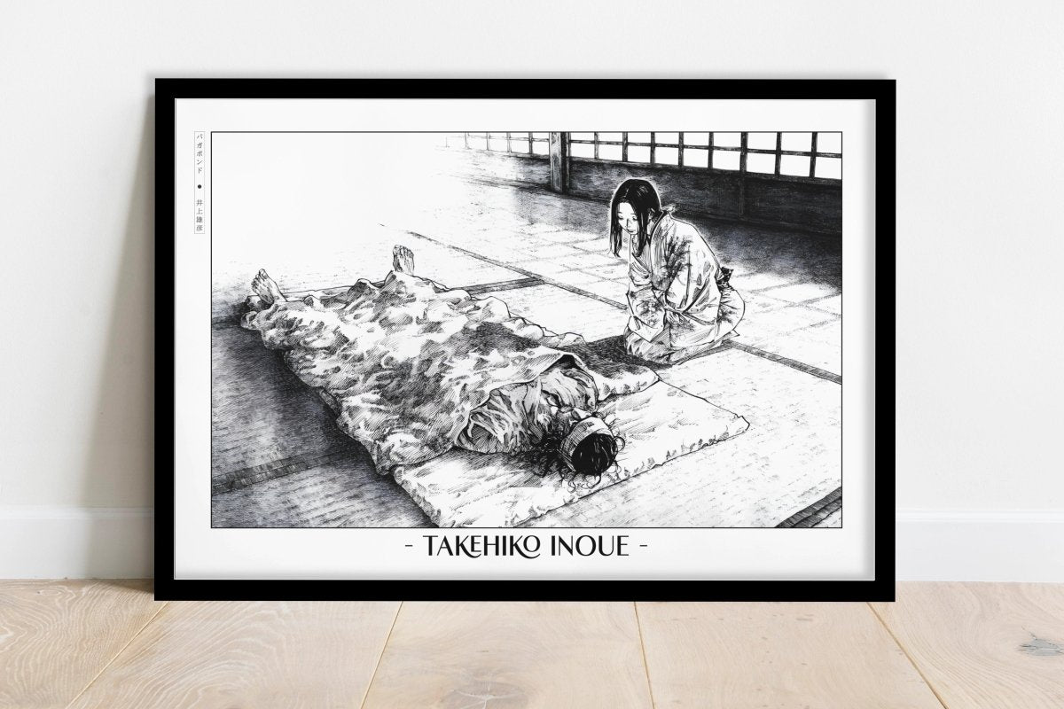 Vagabond - Injured Samurai - Artist Name - Black Frame