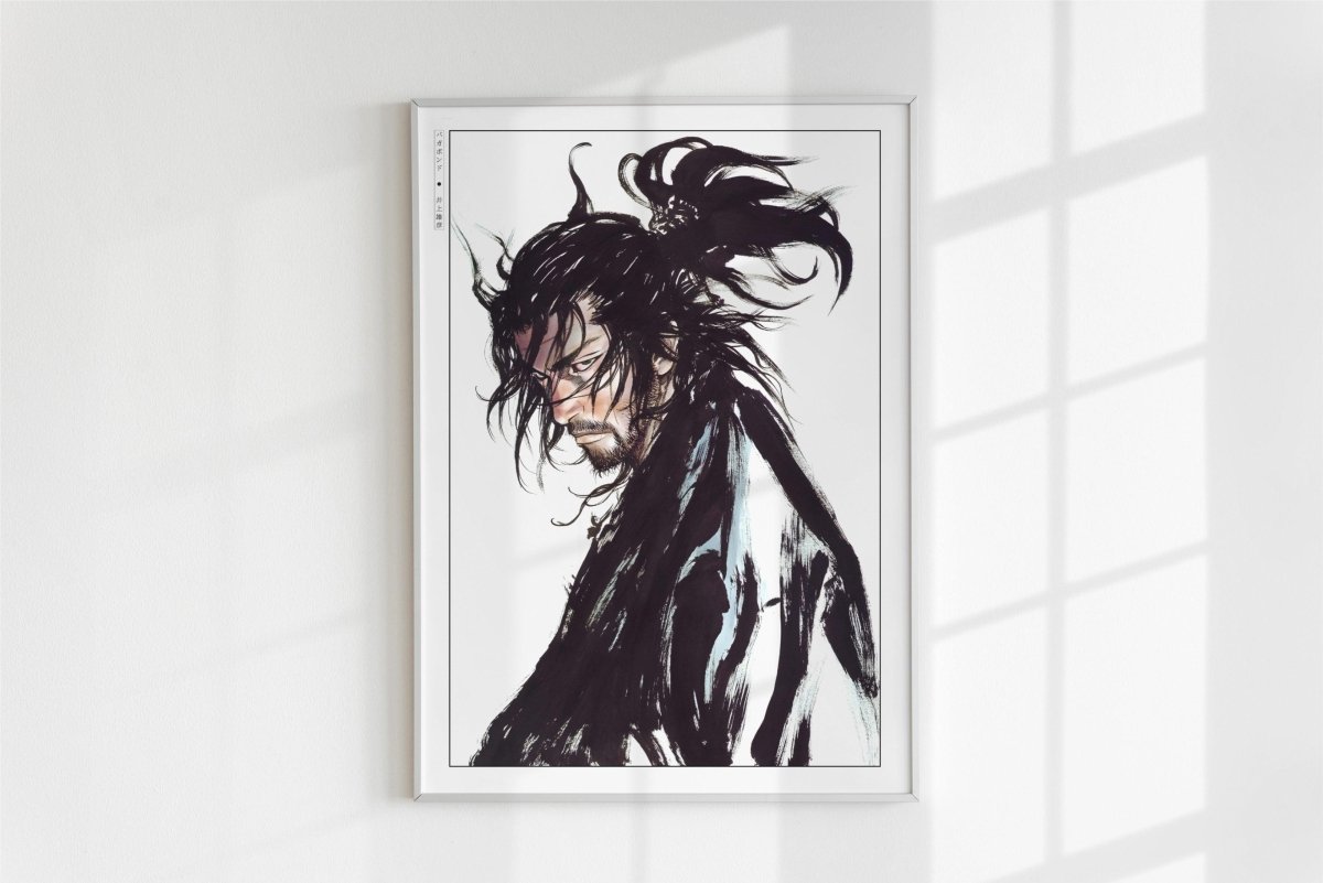 Vagabond - Musashi Calligraphy - Art Only - White Frame