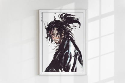 Vagabond - Musashi Calligraphy - Art Only - White Frame