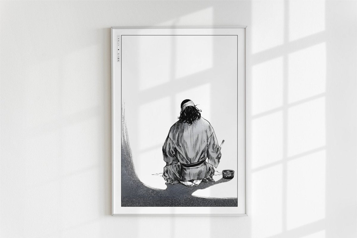 Vagabond - Sadness in Art - Art Only - White Frame