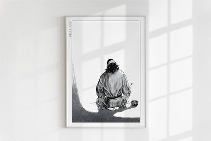 Vagabond - Sadness in Art - Art Only - White Frame