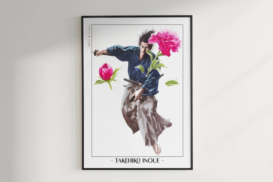 Vagabond - Slashed Flower - Artist Name Unframed