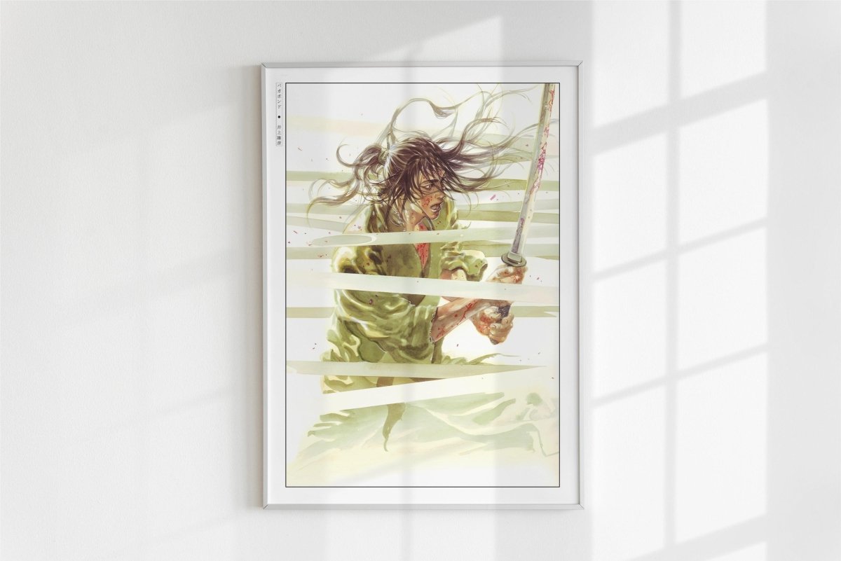 Vagabond - Bamboo Spears - Art Only - White Frame