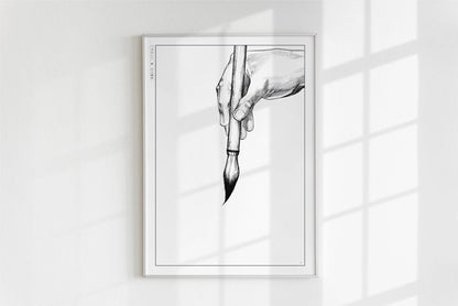 Vagabond - Brush Strokes - Art Only - White Frame