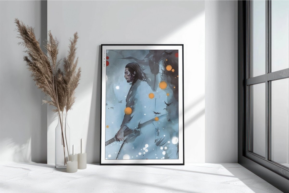 Vagabond - Musashi in Ink - Art Only with Decor