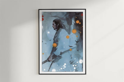 Vagabond - Musashi in Ink - Art Only - Black Frame