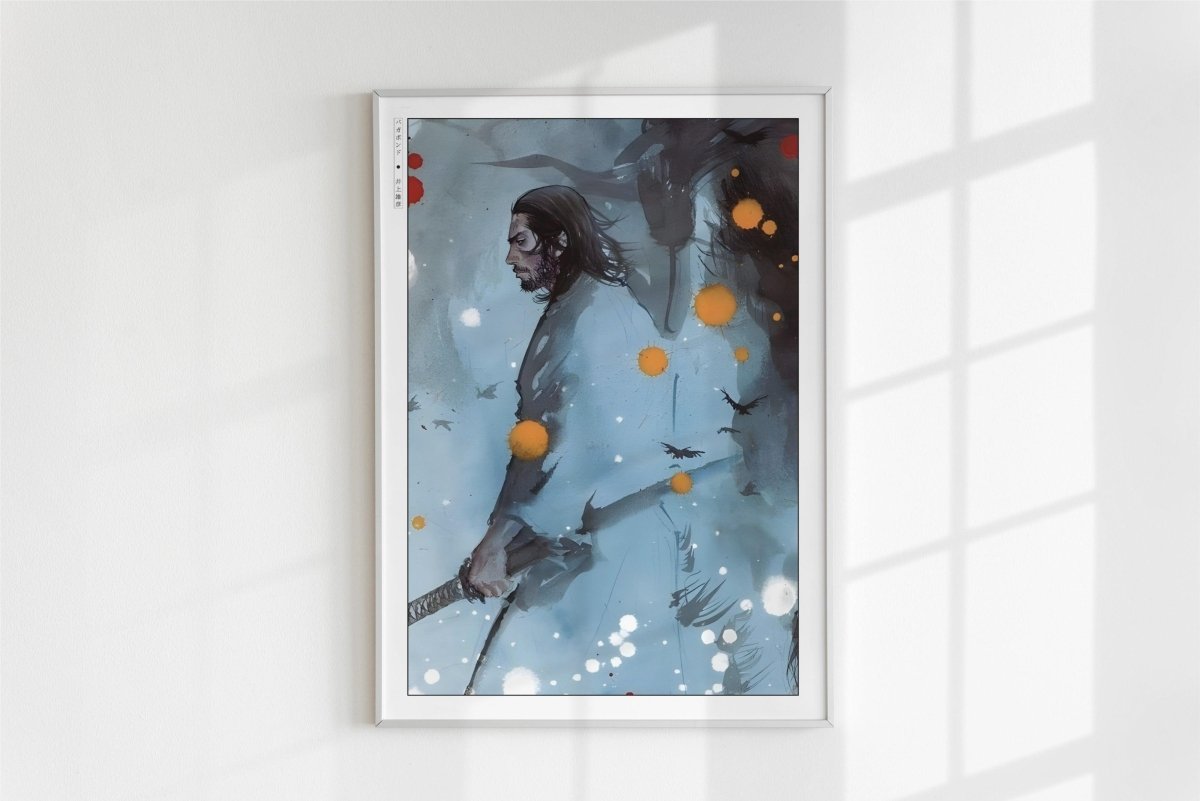 Vagabond - Musashi in Ink - Art Only - White Frame