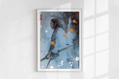 Vagabond - Musashi in Ink - Art Only - White Frame