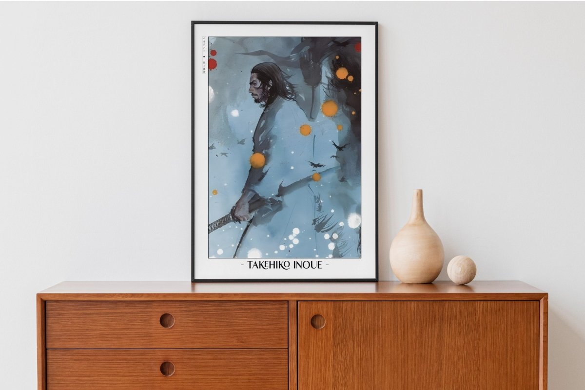 Vagabond - Musashi in Ink - Artist Name with Decor